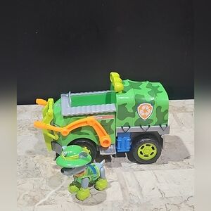 Paw Patrol Rocky Jungle Rescue - Jungle  Recycle Truck Vehicle & Figure‎